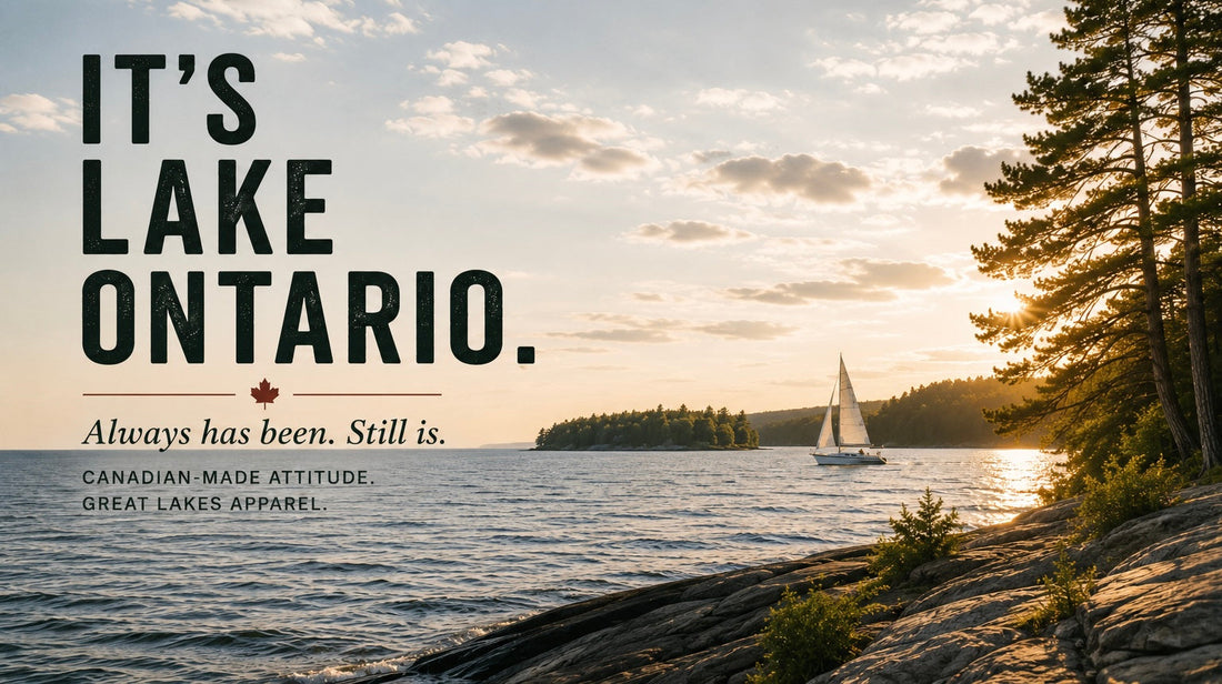 It's Lake Ontario. Always has been. Still is. Sailboat on Lake Ontario at sunset.
