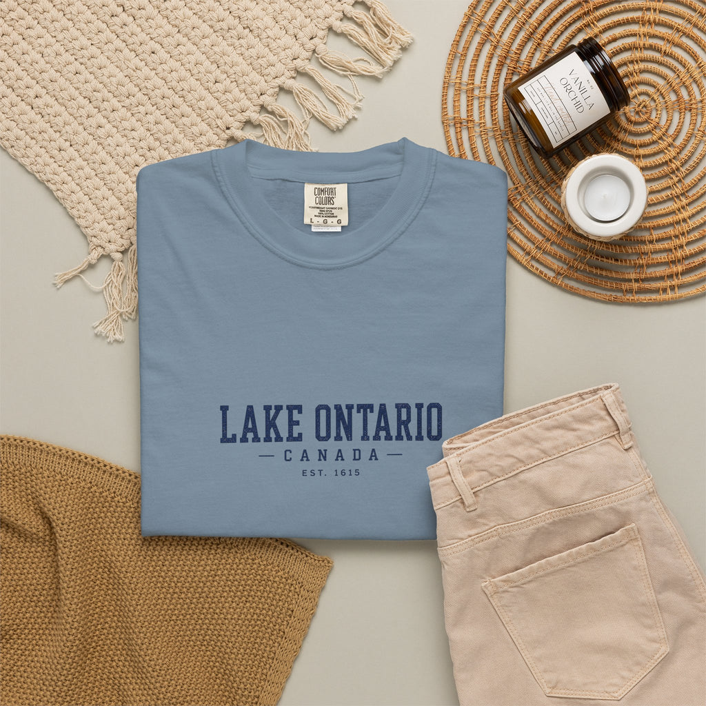 Lake Ontario Canada Est. 1615 Vintage Wash Tee