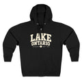 Lake Ontario zip hoodie worn, front view
