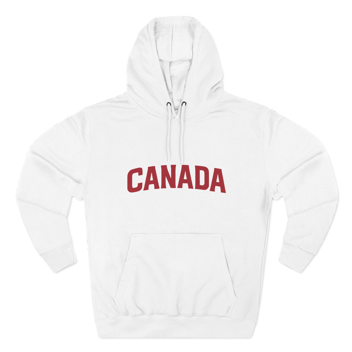 Canada Arch Logo Hoodie - white fleece pullover front view