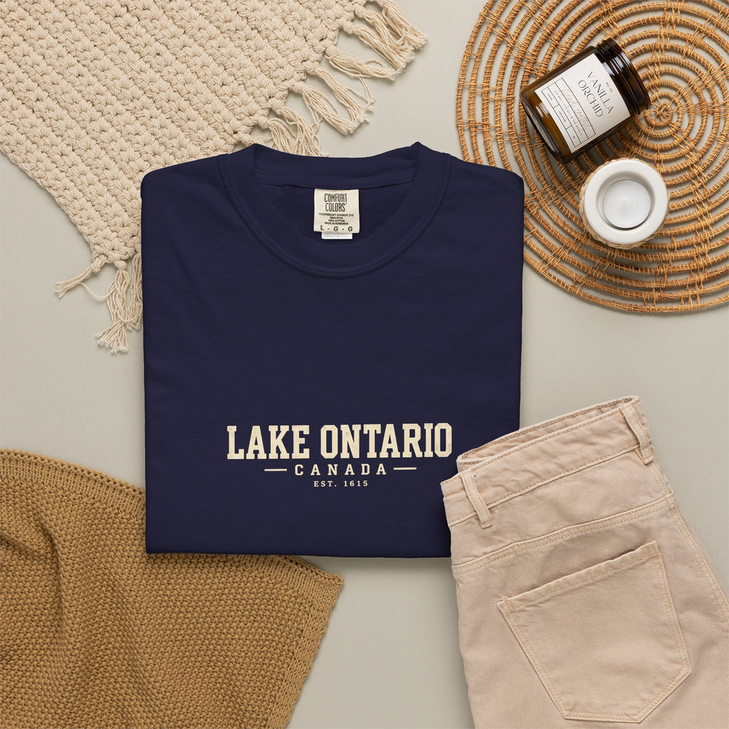 Lake Ontario Canada Est. 1615 Vintage Wash Tee