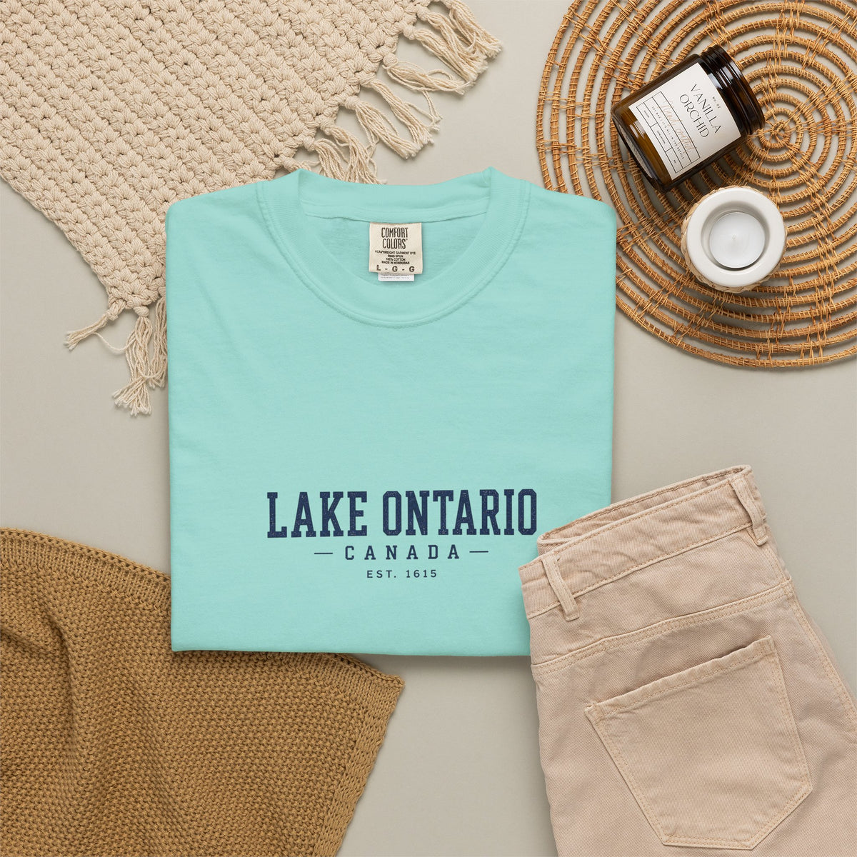 Lake Ontario Canada Est. 1615 Vintage Wash Tee