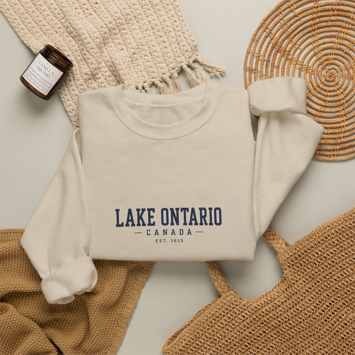 Lake Ontario Canada Est. 1615 Crewneck