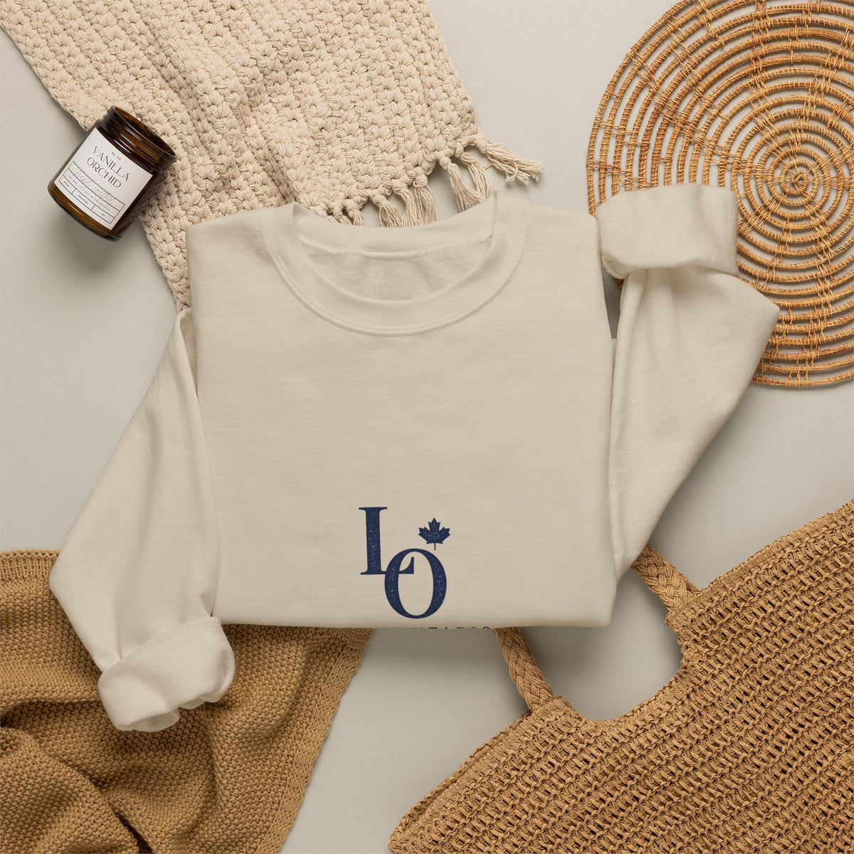 Lake Ontario Monogram Crewneck