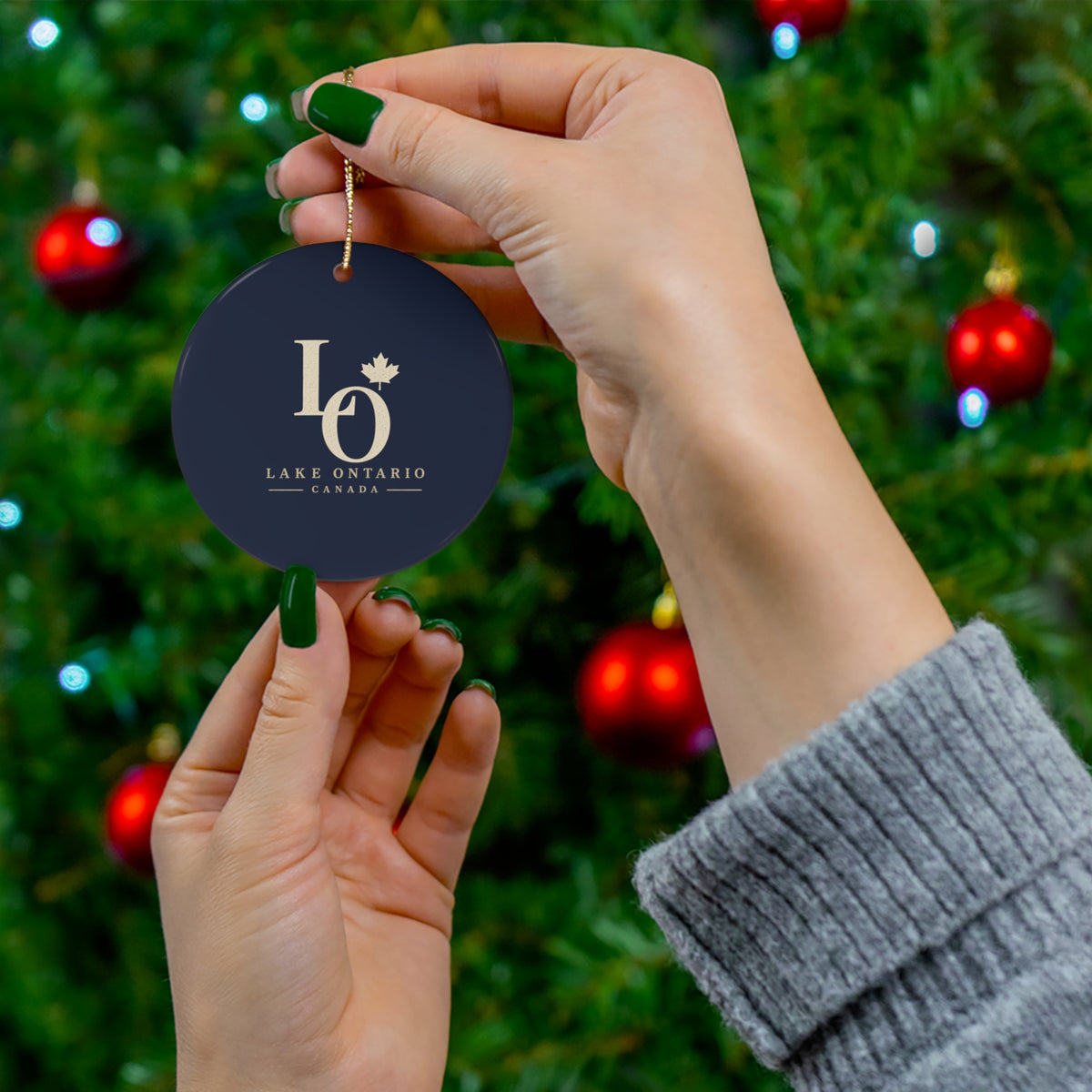 Lake Ontario Monogram Ornament