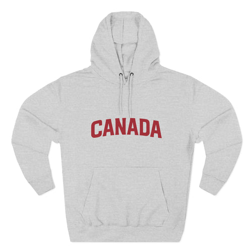Canada Arch Logo Hoodie - heather grey pullover front view