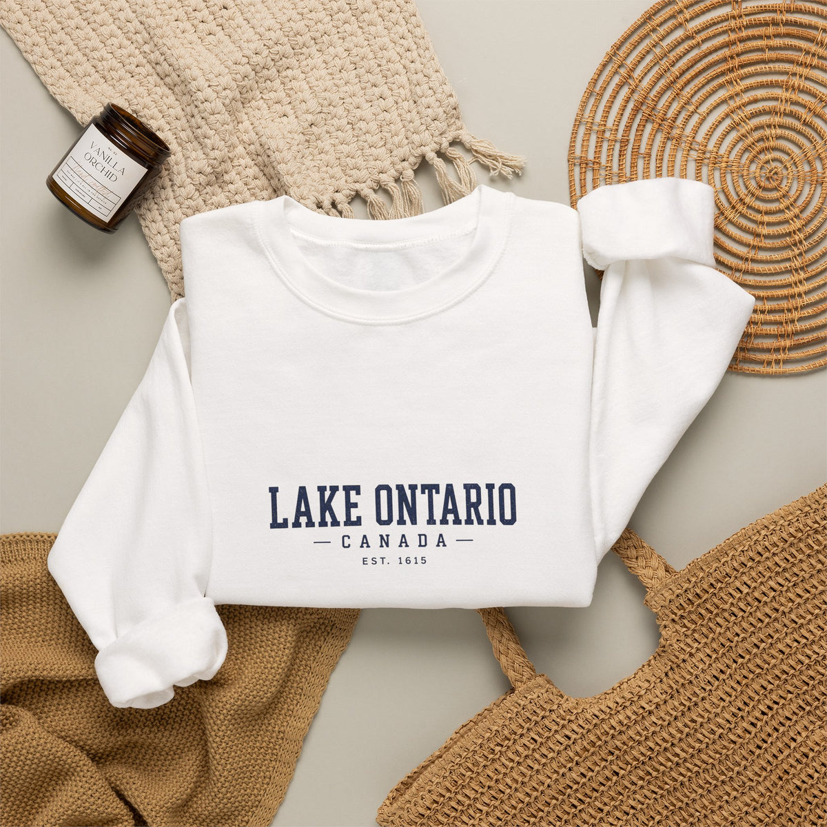 Lake Ontario Canada Est. 1615 Crewneck