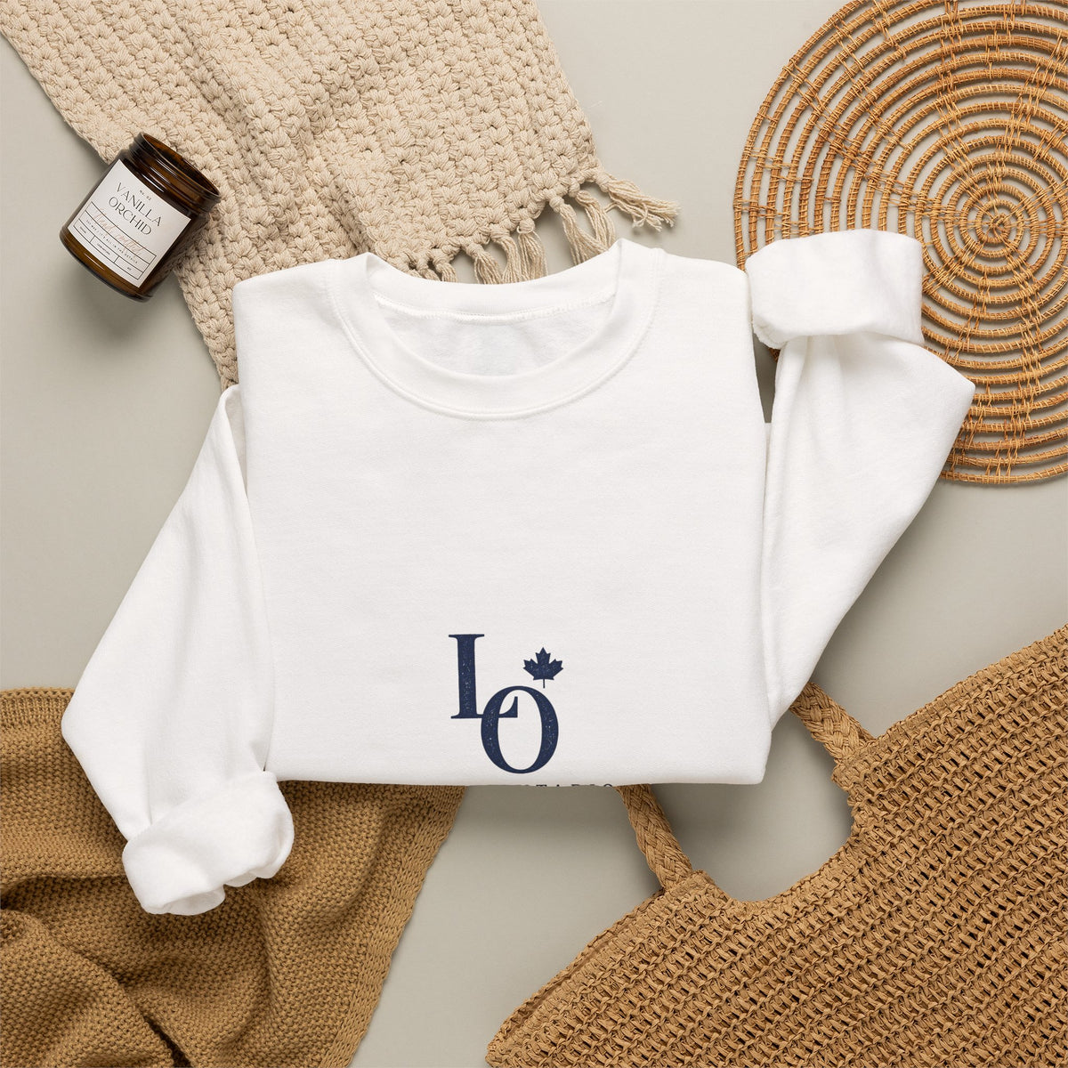 Lake Ontario Monogram Crewneck