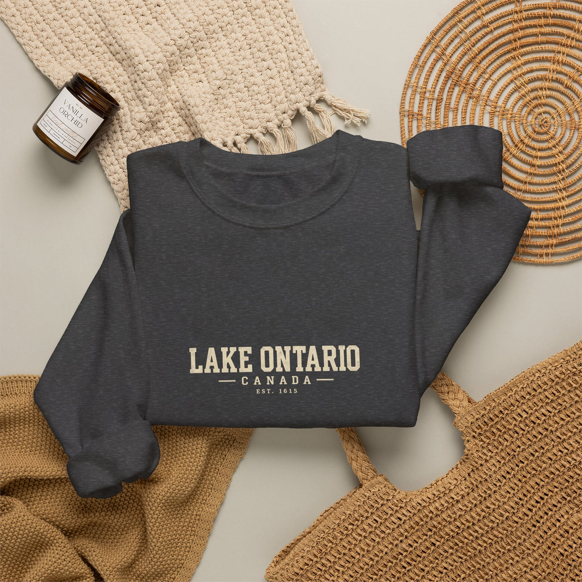 Lake Ontario Canada Est. 1615 Crewneck